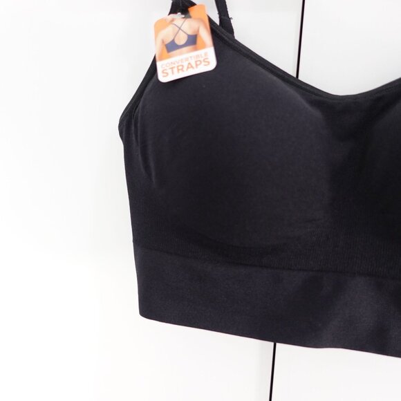 NEW Warners Seamless Wireless Lightly Lined Convertible Comfort Bra Black Size L - Picture 3 of 5